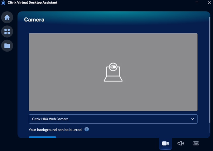 Citrix Assistant app camera page