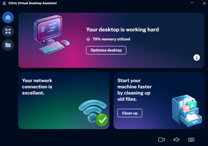 Citrix Assistant app Home page