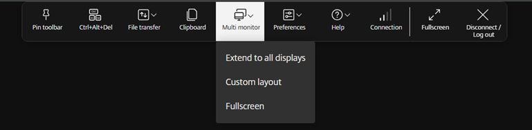 Multi monitor toolbar