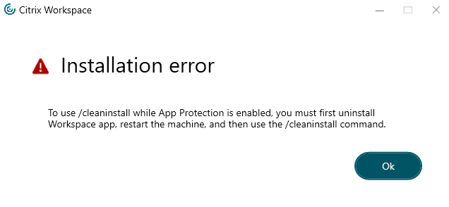 AppP clean install prompt