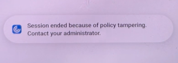 Androidのセキュリティ態勢チェックエラー