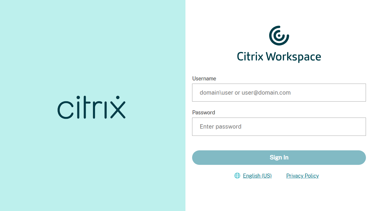 Screenshot of authentication screen