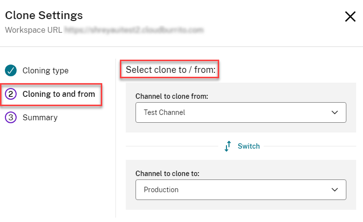 Cloning to and from