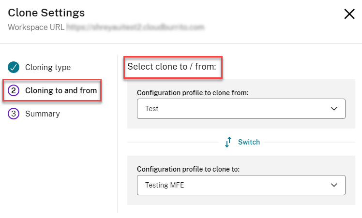 Cloning to and from