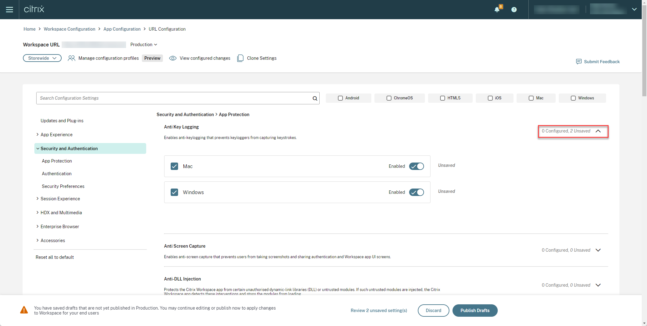 Client app management tags