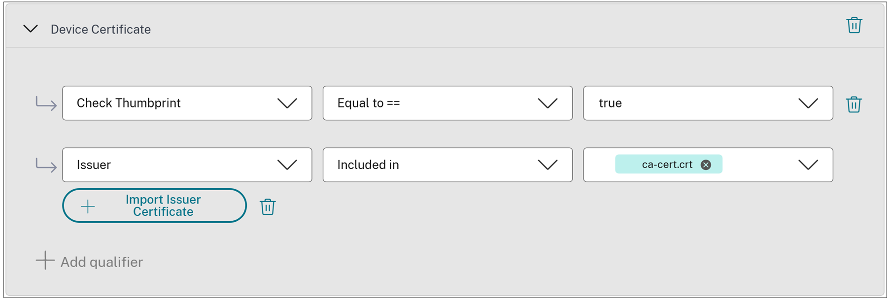 Check the thumbprint