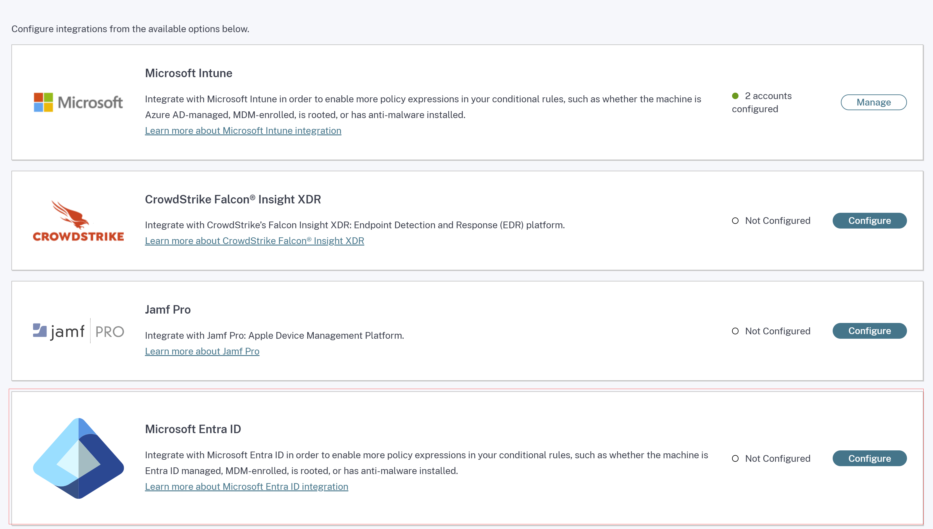 Microsoft Entra ID integration