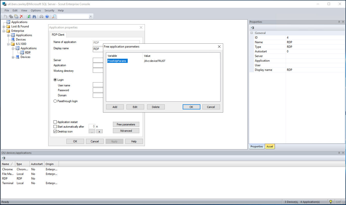 Enable RDP virtual channel