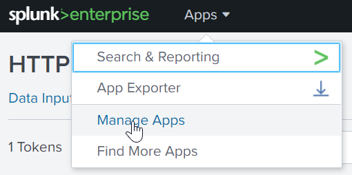 Clicking Manage Apps