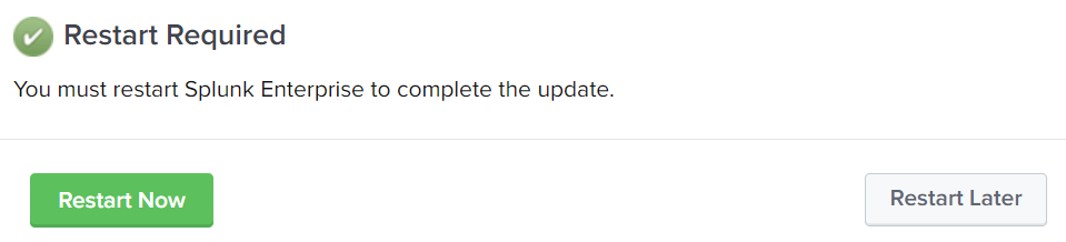 Restarting the Splunk service