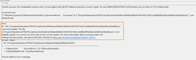 Script Execution Error