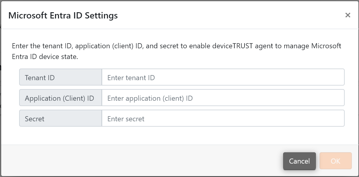The Microsoft Entra ID Settings