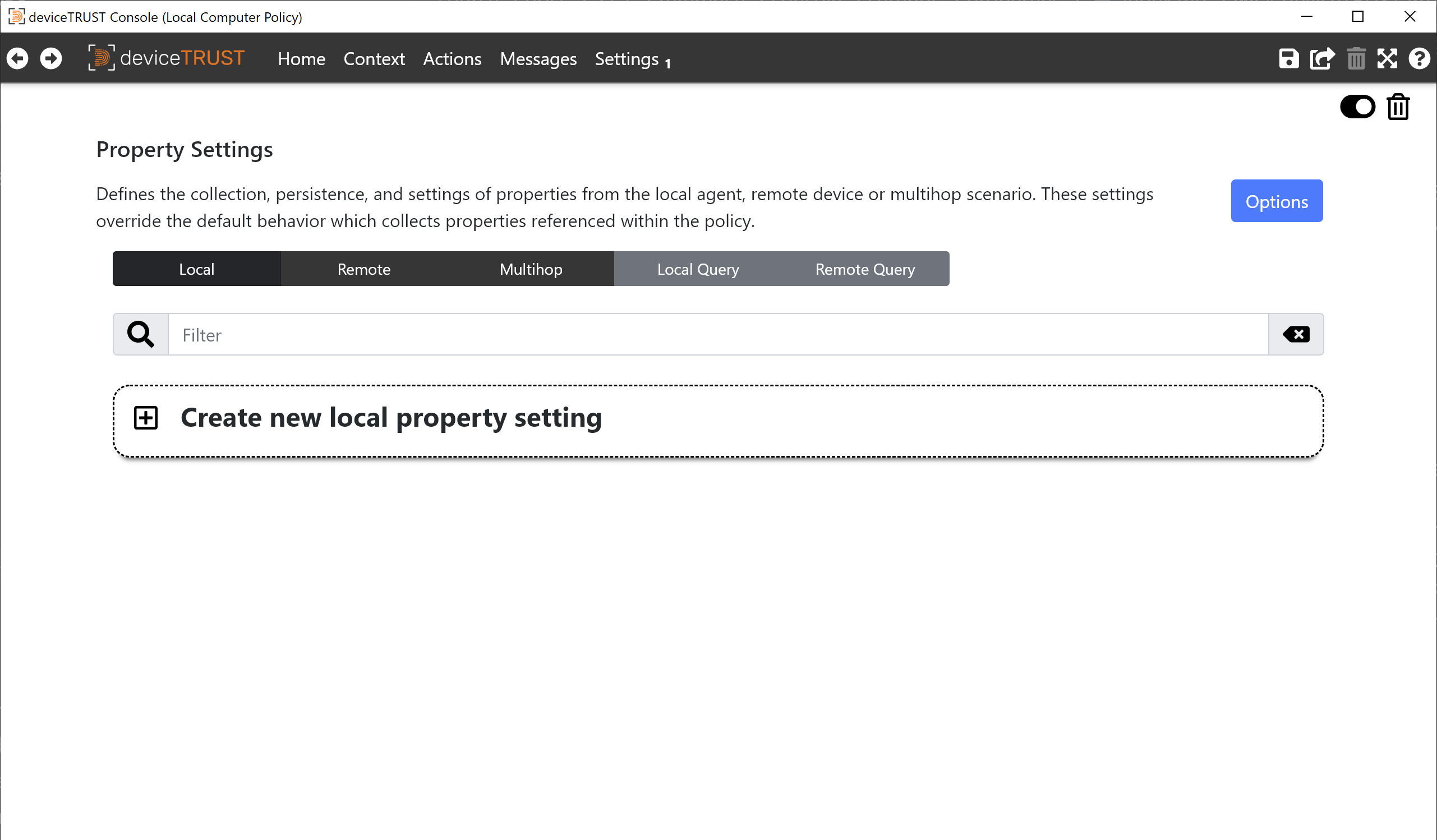 The Property Settings