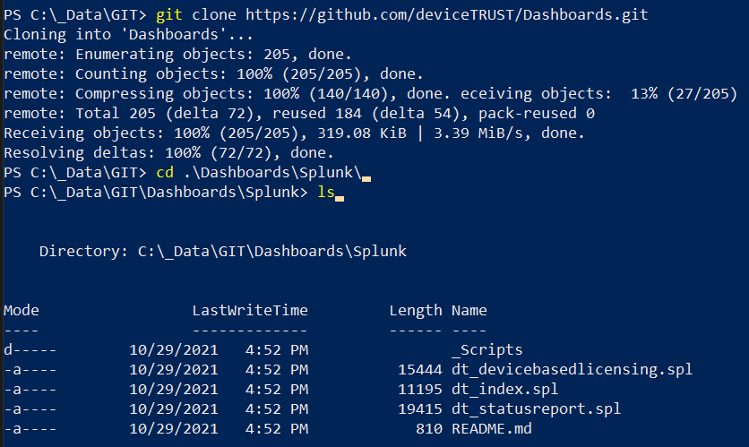 Synchronising the Splunk apps using git