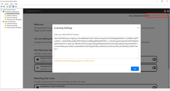 Check deviceTRUST License