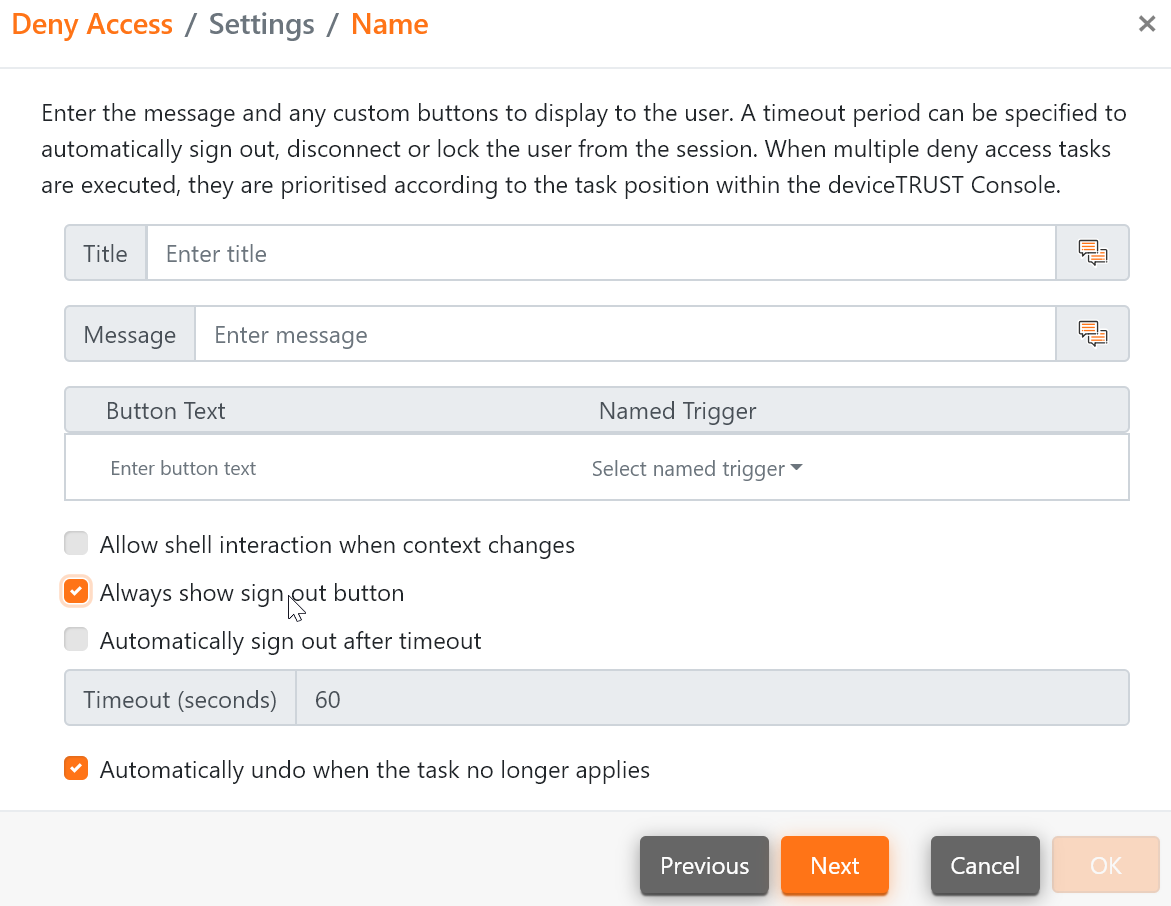Always show Sign Out