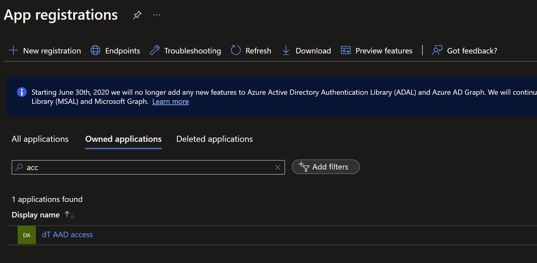 App Registrations