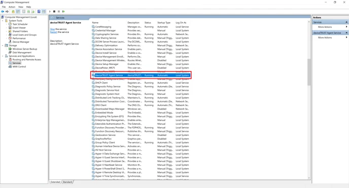 deviceTRUST Agent Service