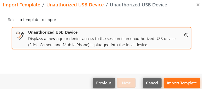 Unauthorized USB Device Use Cases Template