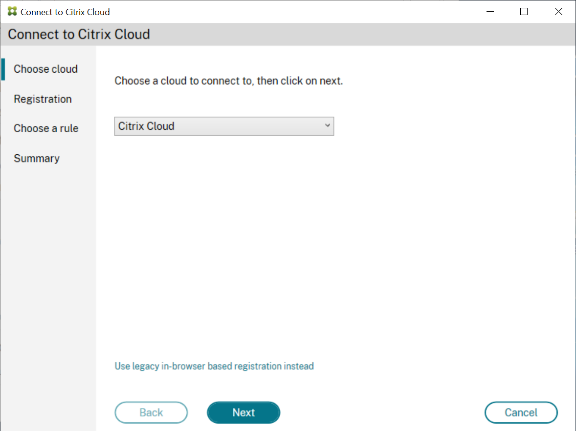 Citrix Cloud wählen