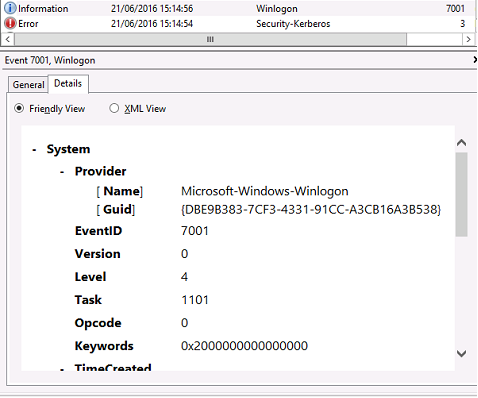 VDA System Log