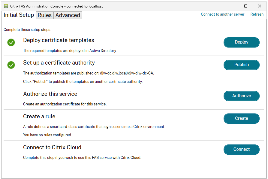 Deploy templates and Set up certificate authority