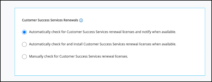 CSS renewals