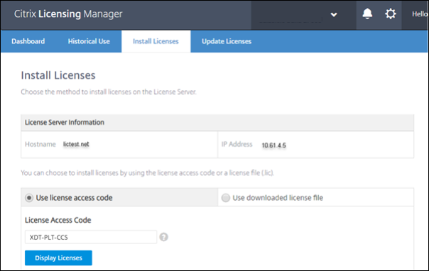 Installer licences