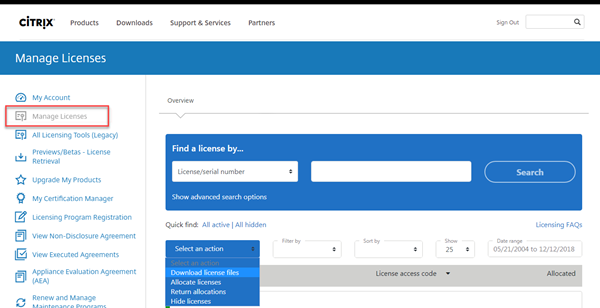 Outils de gestion des licences