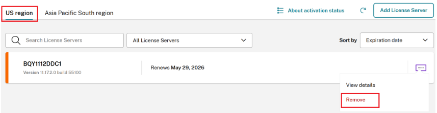 LAS US Region Remove