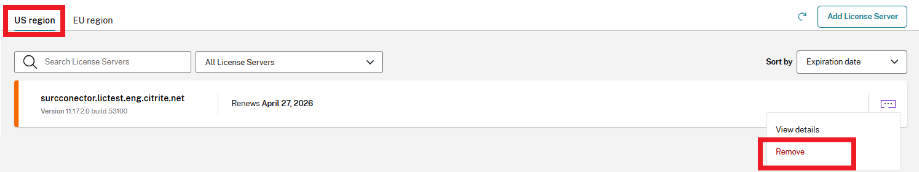 LAS US Region Remove