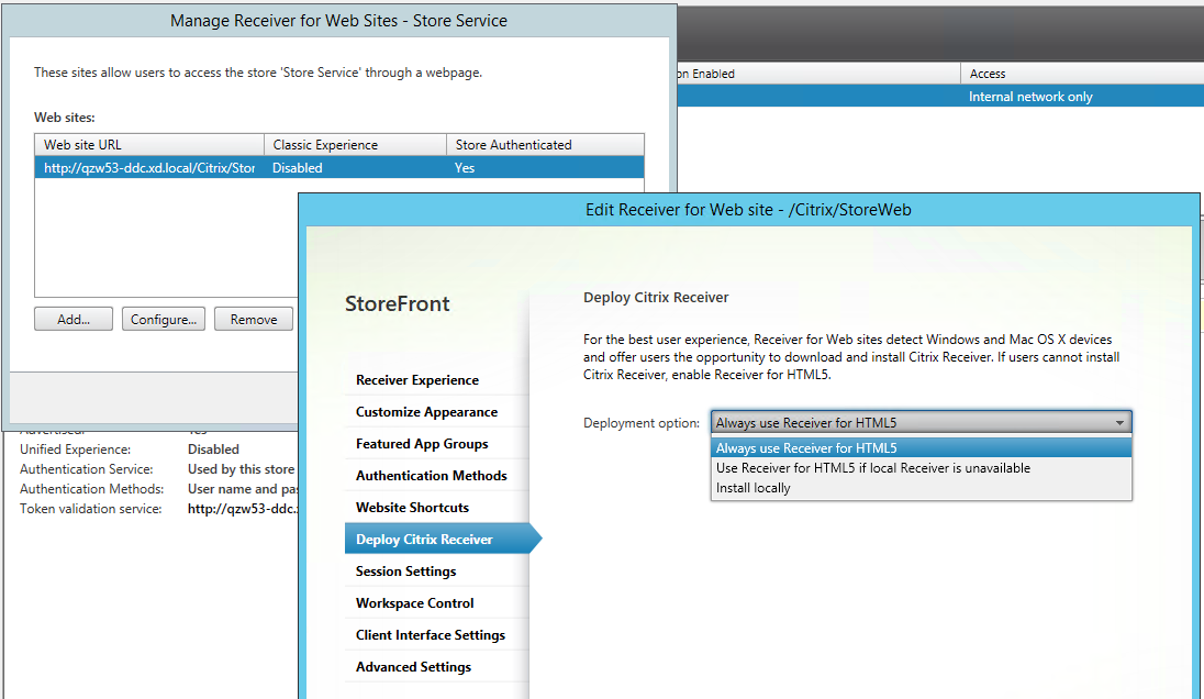 Image of selecting the always use receiver for HTML5 option