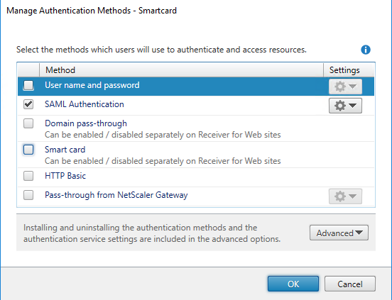 Image of managing smart card authentication methods