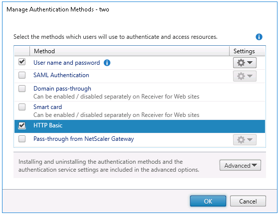 image of adding the HTTP basic authentication