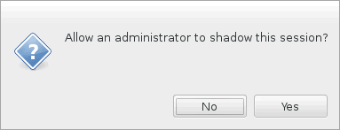 Whether to allow an administrator to shadow this session