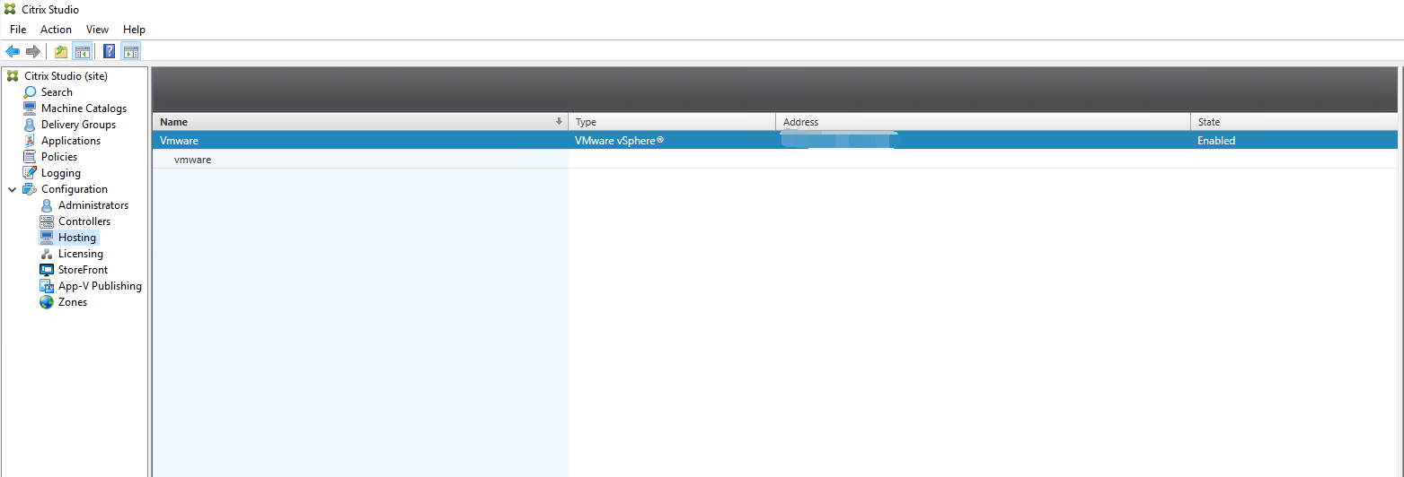 New vSphere connection