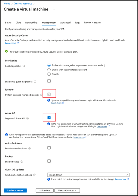 configuración para habilitar el inicio de sesión con AAD