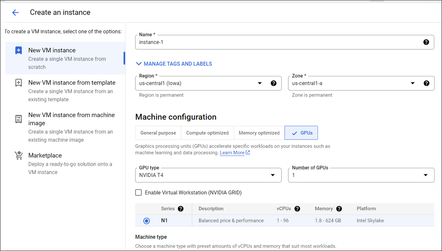 Einer VM auf GCP eine oder mehrere GPUs hinzufügen