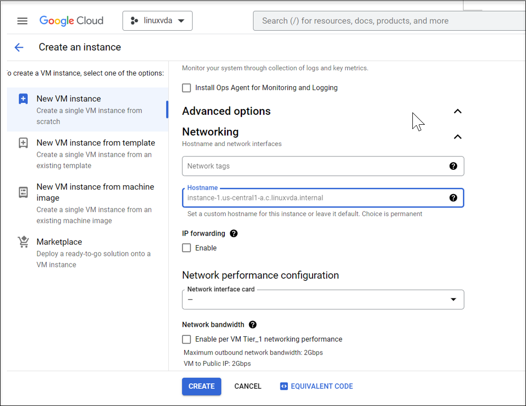 Hostnameフィールドを設定する