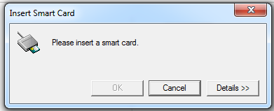 Inserting a smart card