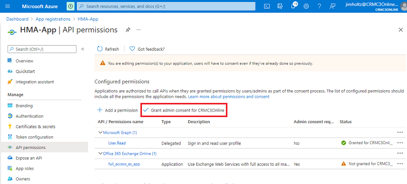 Application HMA Azure