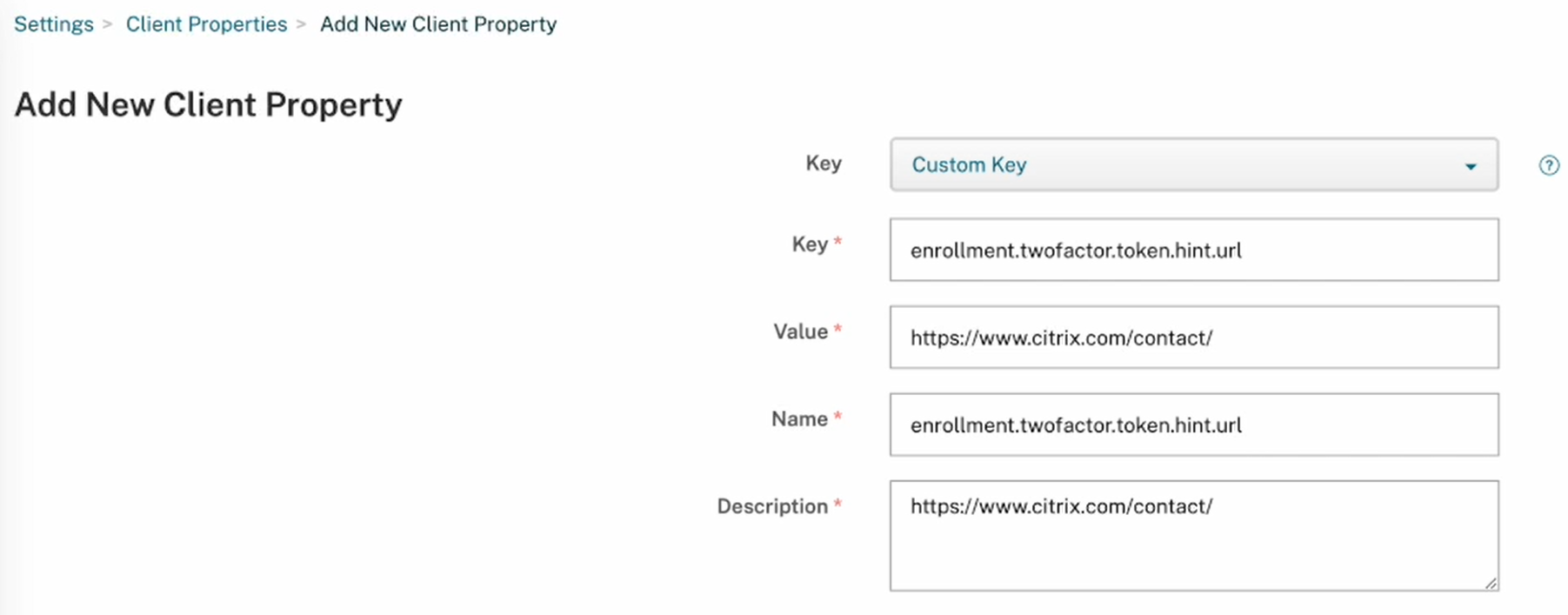 Imagen del enlace de sugerencia de configuración