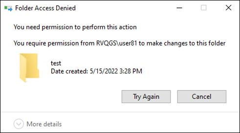 Folder Access Denied