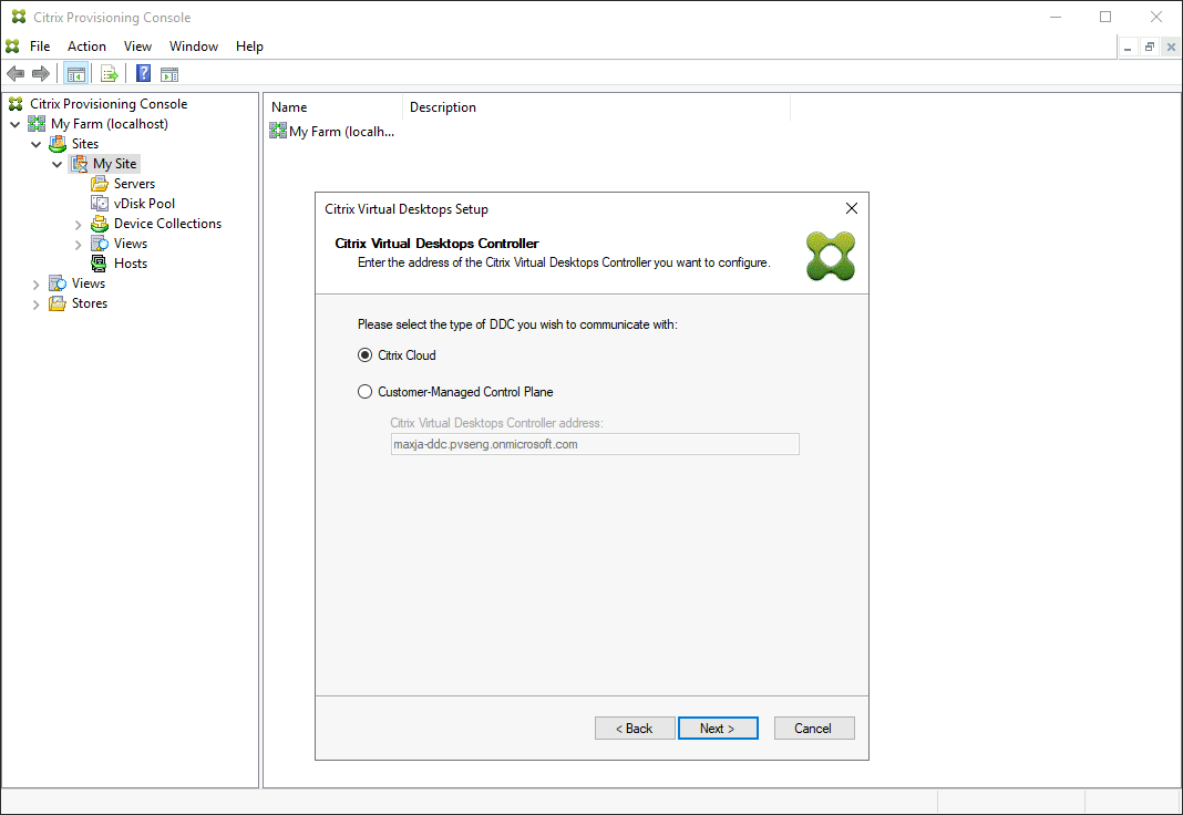 Citrix Cloud DDC CVAD-Setupassistent