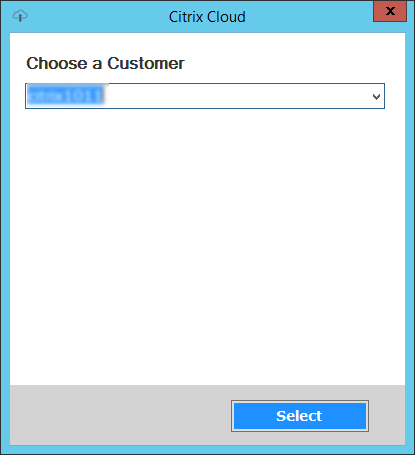 Seleccionar el cliente de Citrix Cloud