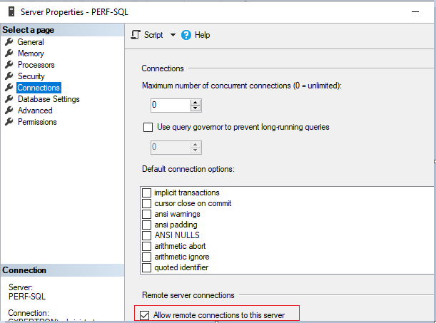 MS SQL Server 连接