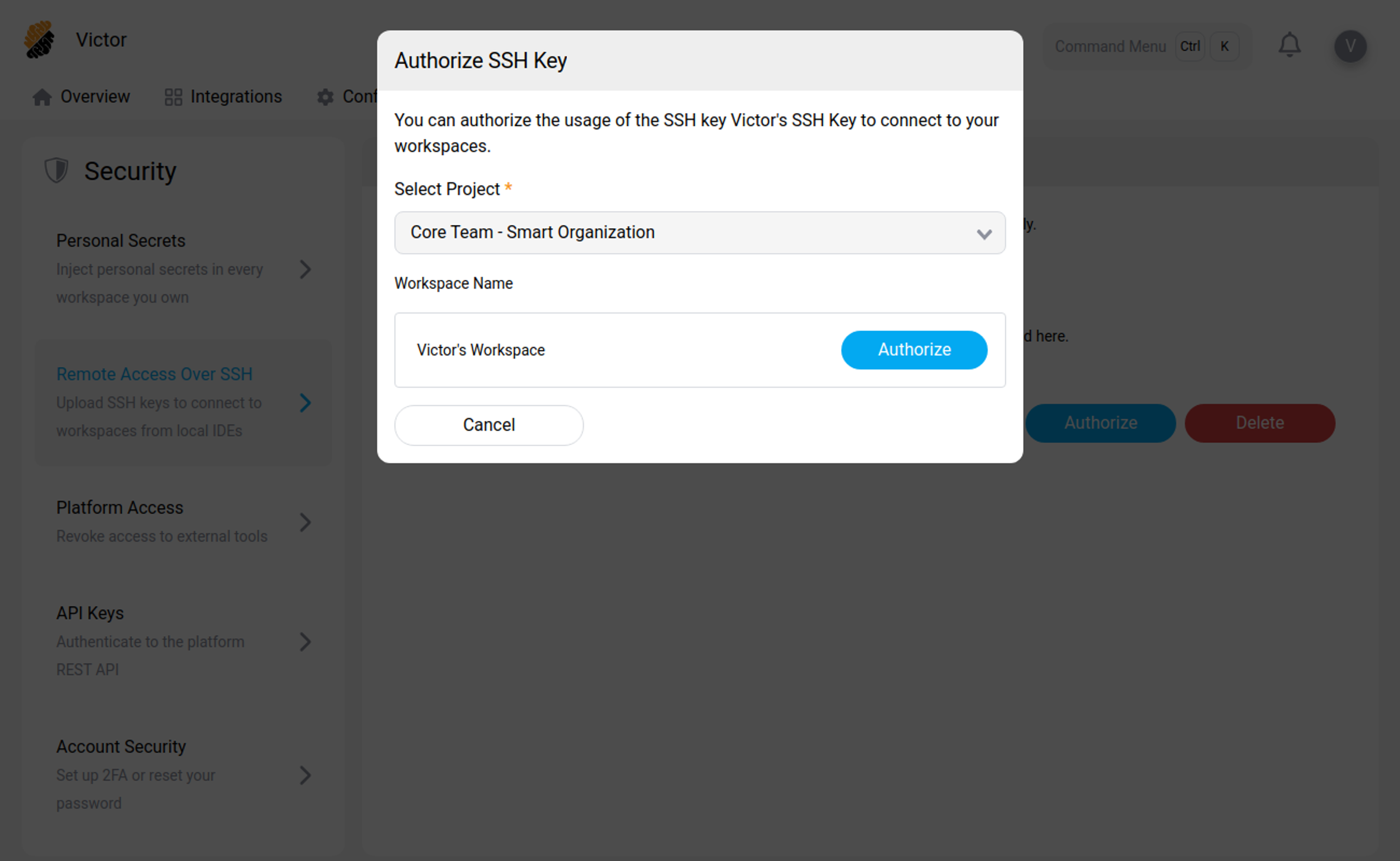 authorize-key-to-workspaces-light