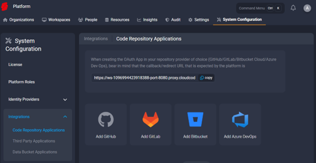 Configuring the Code Repository