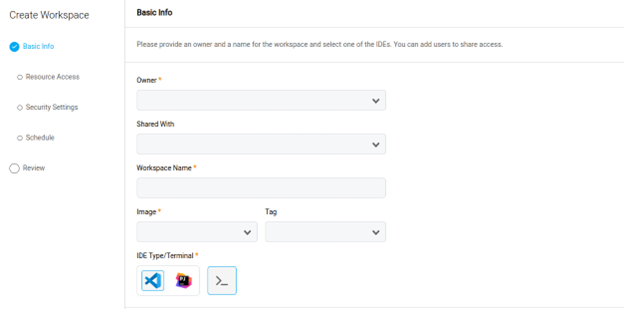 Creating a Workspace