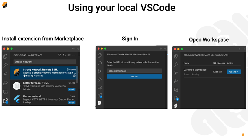 Connecting to Your Workspace Through SSH Using Visual Studio Code